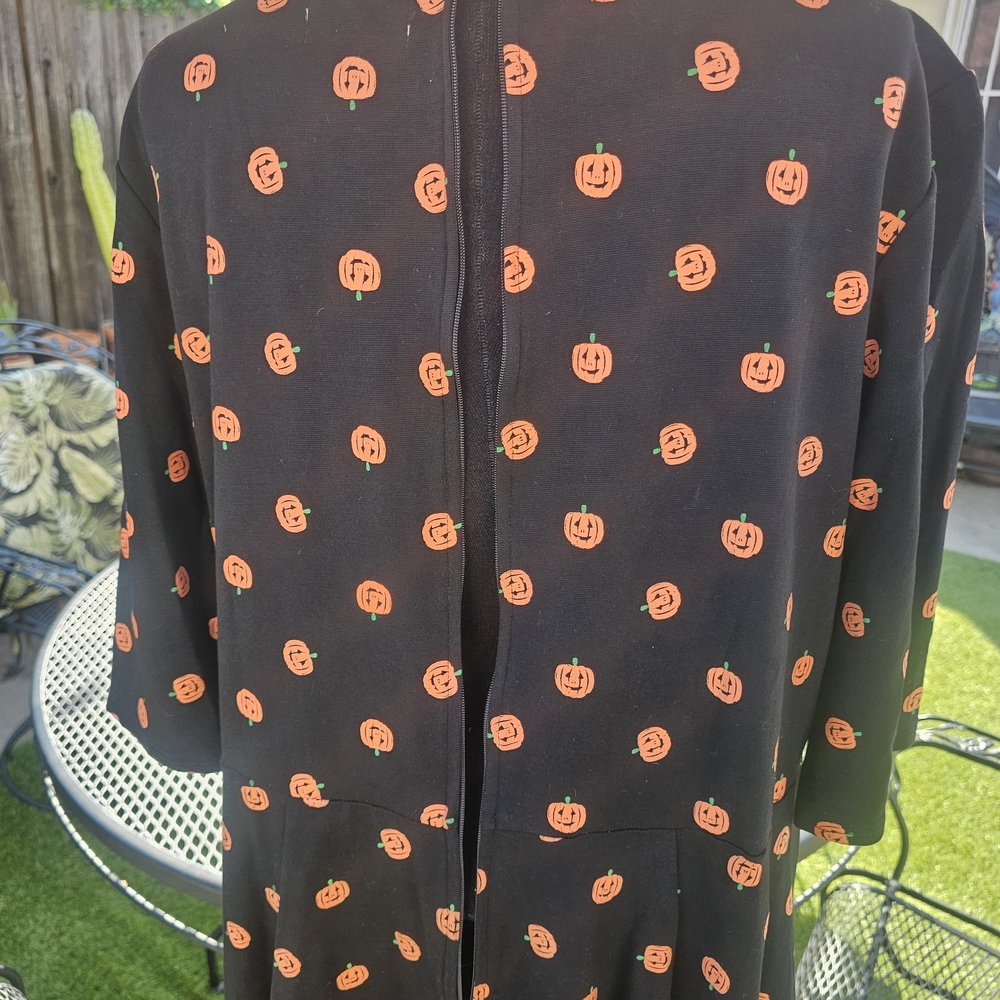 Modcloth Black and Orange Polka Dot Dress - Picture 11 of 14